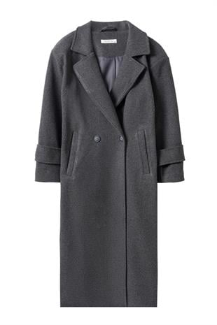 Linea Apoletli Uzun Kaşe Kaban Antrasit