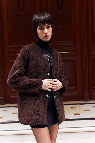 Noir Toggle Ceket Acı Kahve