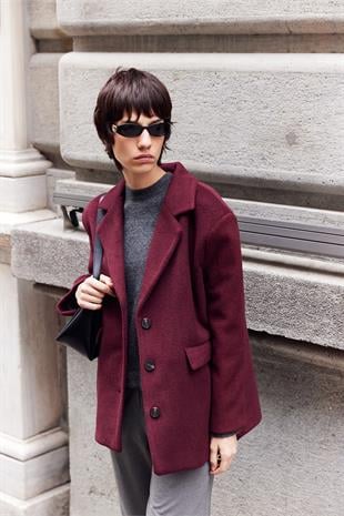 Nora Kaşe Blazer Mürdüm