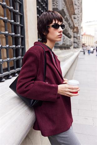 Nora Kaşe Blazer Mürdüm