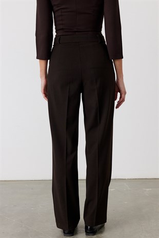 Pensli Straight Fit Pantolon Acı Kahve