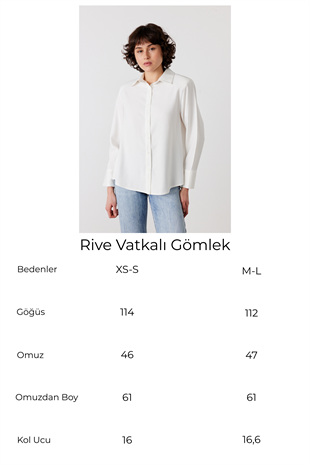 Rive Vatkalı Gömlek Beyaz