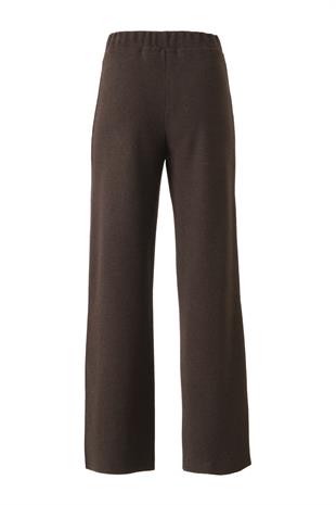 Şardonlu Kolsuz Bluz Pantolon Takım Acı Kahve