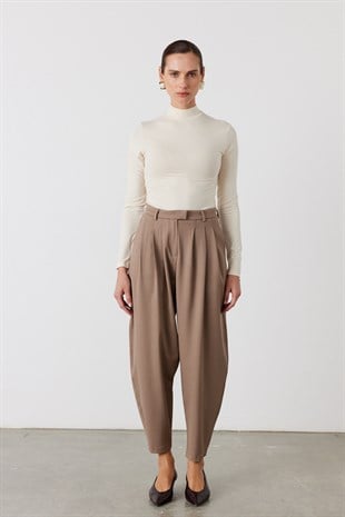 Sculpt Balon Pensli Pantolon Bej