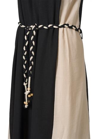 Siyah Çift Renkli Elbise