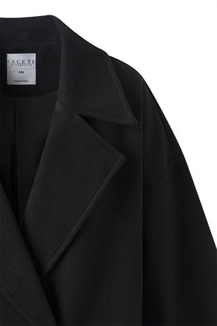 Siyah Mevsimlik Kısa Kaşe Kaban SİYAH