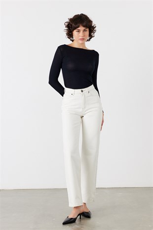 Tina Straight Fit Jean Ekru