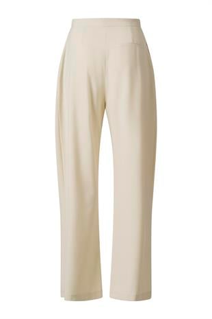 Yandan Bağlamalı Palazzo Pantolon Bej