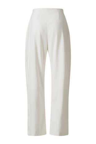 Yandan Bağlamalı Palazzo Pantolon Beyaz