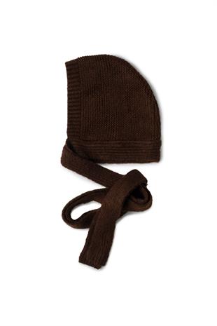 Yumuşak Triko Balaclava Acı Kahve