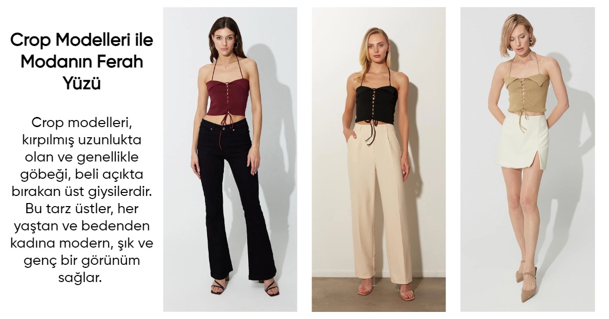 crop modelleri, crop bluz, büstiyerler, sherin