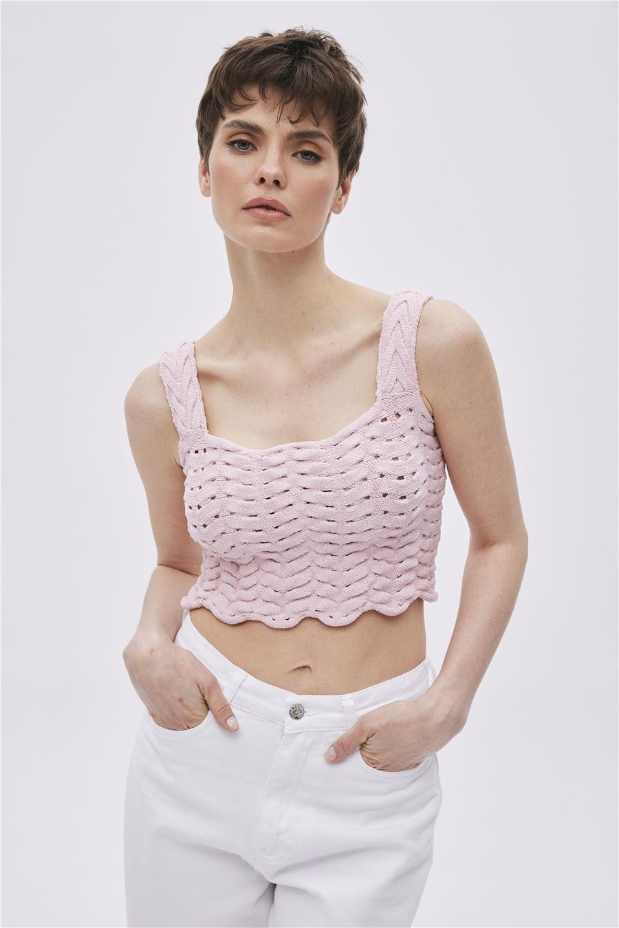 Pudra Triko Crop Top
