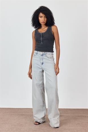 Açık Mavi Relaxed Bol Paça Jean