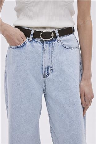 Light Blue High Waist Wide-Leg Jeans