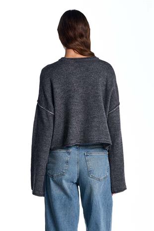 Antrasit Basic Triko Kazak