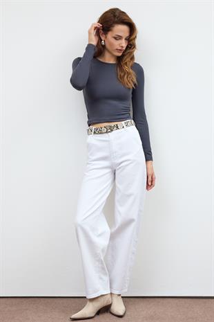 Antrasit BİSİKLET YAKA BASİC BODY