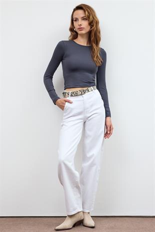 Antrasit BİSİKLET YAKA BASİC BODY