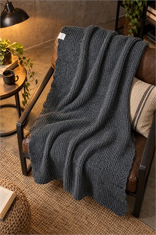 Antrasit Triko Battaniye 127 CM x 216 CM