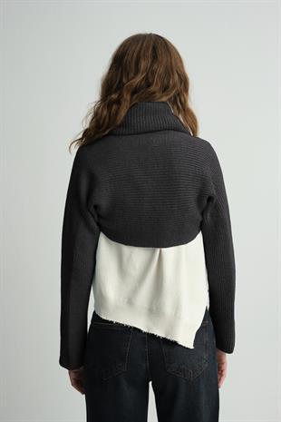 Antrasit Triko Bolero