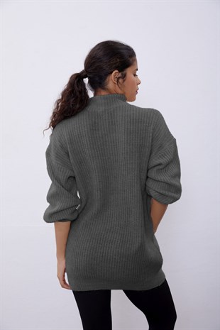 Anthracite Long Tube Sweater SWK4334ANT