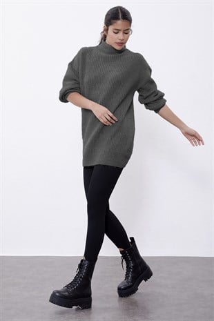 Anthracite Long Tube Sweater SWK4334ANT
