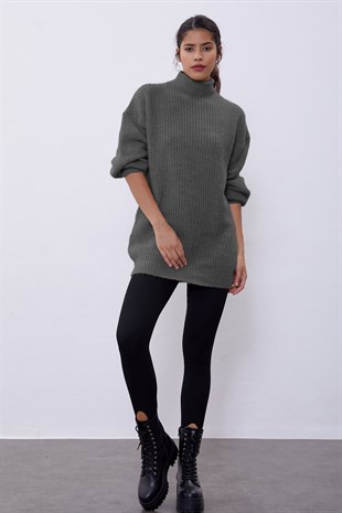Anthracite Long Tube Sweater SWK4334ANT