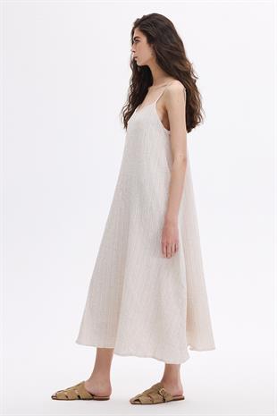 Ayarlanabilir Askılı dökümlü elbise