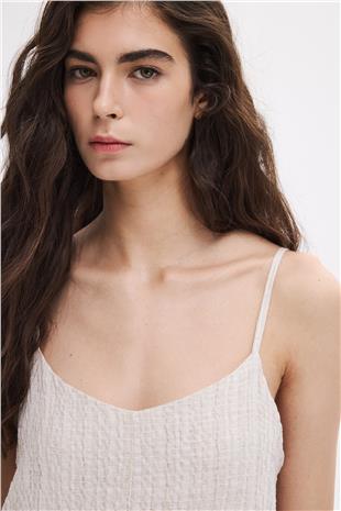 Ayarlanabilir Askılı dökümlü elbise