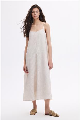 Ayarlanabilir Askılı dökümlü elbise