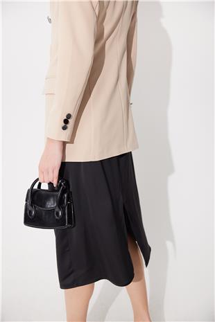 Beige 4 Buttoned Reefing Blazer Jacket SS23J4708BJ