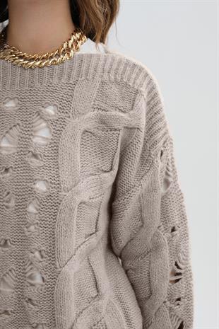 Pointelle Knitwear Sweater