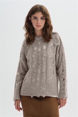 Pointelle Knitwear Sweater