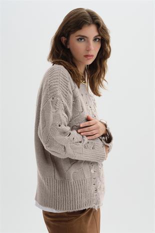 Pointelle Knitwear Sweater
