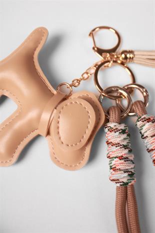 Bej Köpek Uçlu Anahtarlık