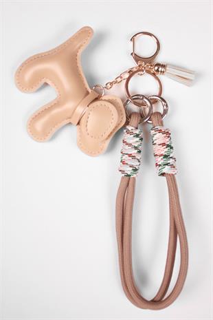 Bej Köpek Uçlu Anahtarlık