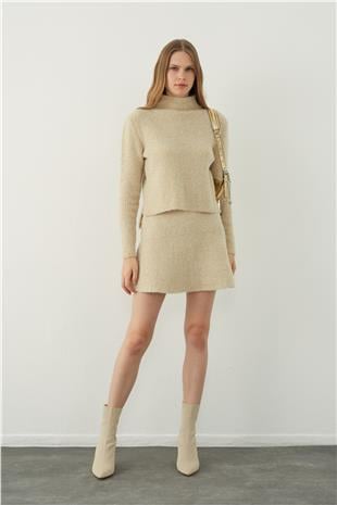 Frilled Mini Knitted Skirt