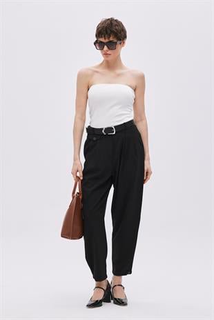 White Strapless Blouse