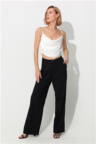 White Strappy Bustier with Pleated Sides SS23CT4735BE