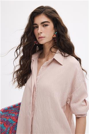 Buruşuk Görünümlü Gömlek