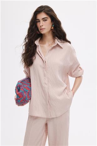 Buruşuk Görünümlü Gömlek