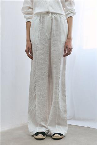 Buruşuk Görünümlü Pantolon