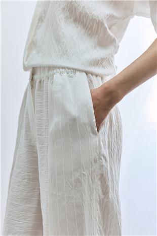 Buruşuk Görünümlü Pantolon
