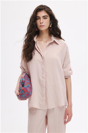 Buruşuk Görünümlü Pantolon