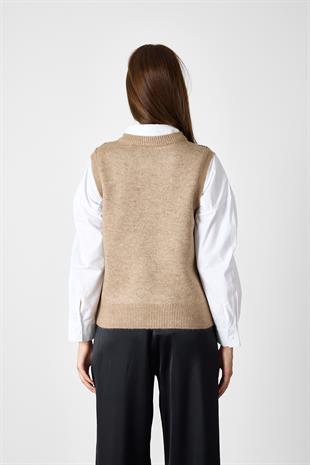 Camel EKOSELİ BİSİKLET YAKA YELEK