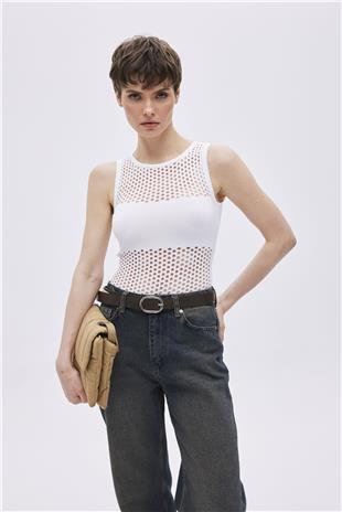 Ecru Snap Knitwear Body