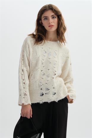Pointelle Knitwear Sweater
