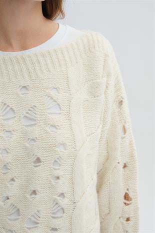 Pointelle Knitwear Sweater