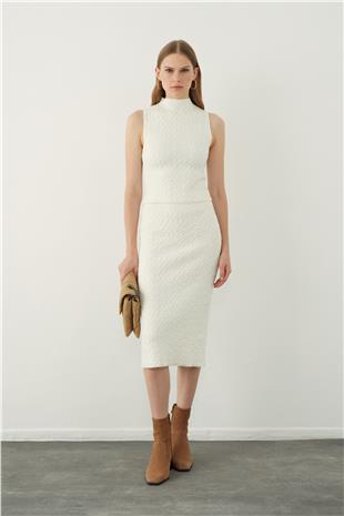 High neck knitted blouse