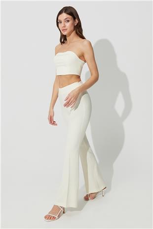 Ecru  Zipper Bustier SS23CT4724EK