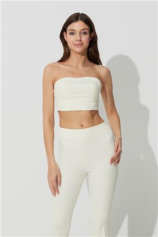 Ecru  Zipper Bustier SS23CT4724EK